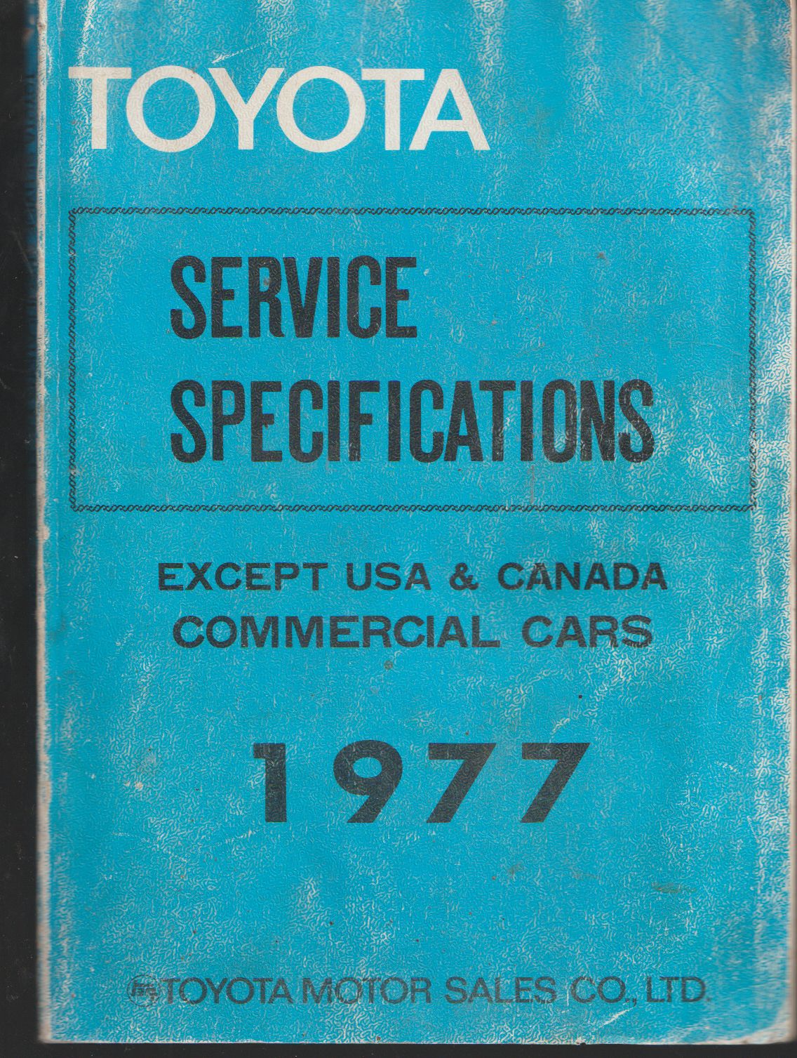 Toyota 1977 Service Specifications (image for) Toyota 1977 Service Specifications